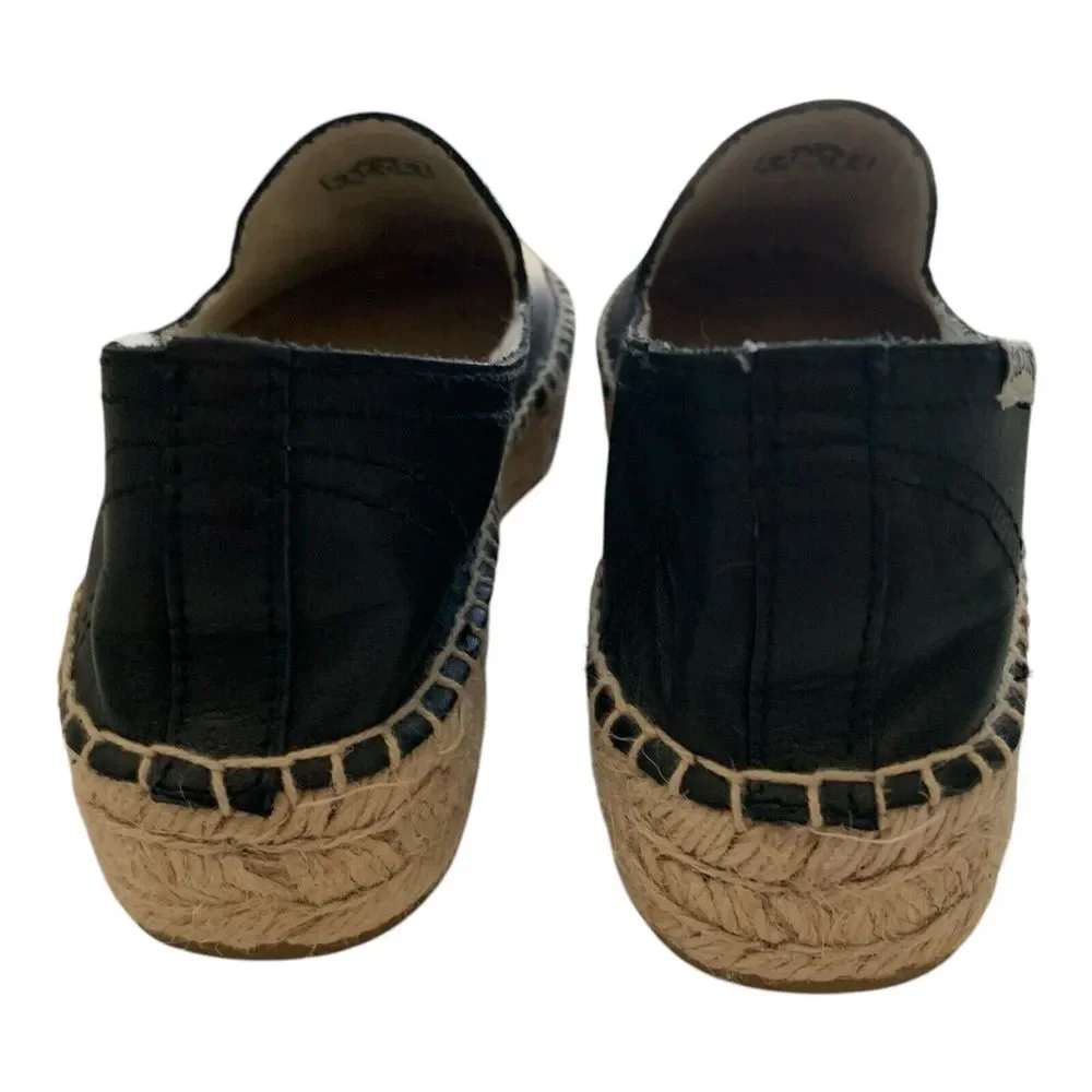 Soludos Winking Eye Espadrilles SZ 6 BlackFlat Jason Polan Canvas Shoes Blinking